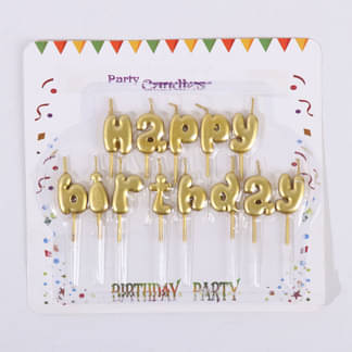 HBD Golden Candle