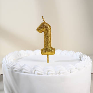 One Number Golden Candle